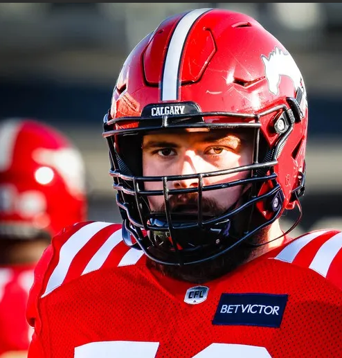 Ryan Sceviour pictured in his football uniform